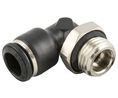 L-Fitting, G1/4", Male Thread, Ø8 mm, Push-In Connector, Brass, 22mm, Pack of 10 pieces